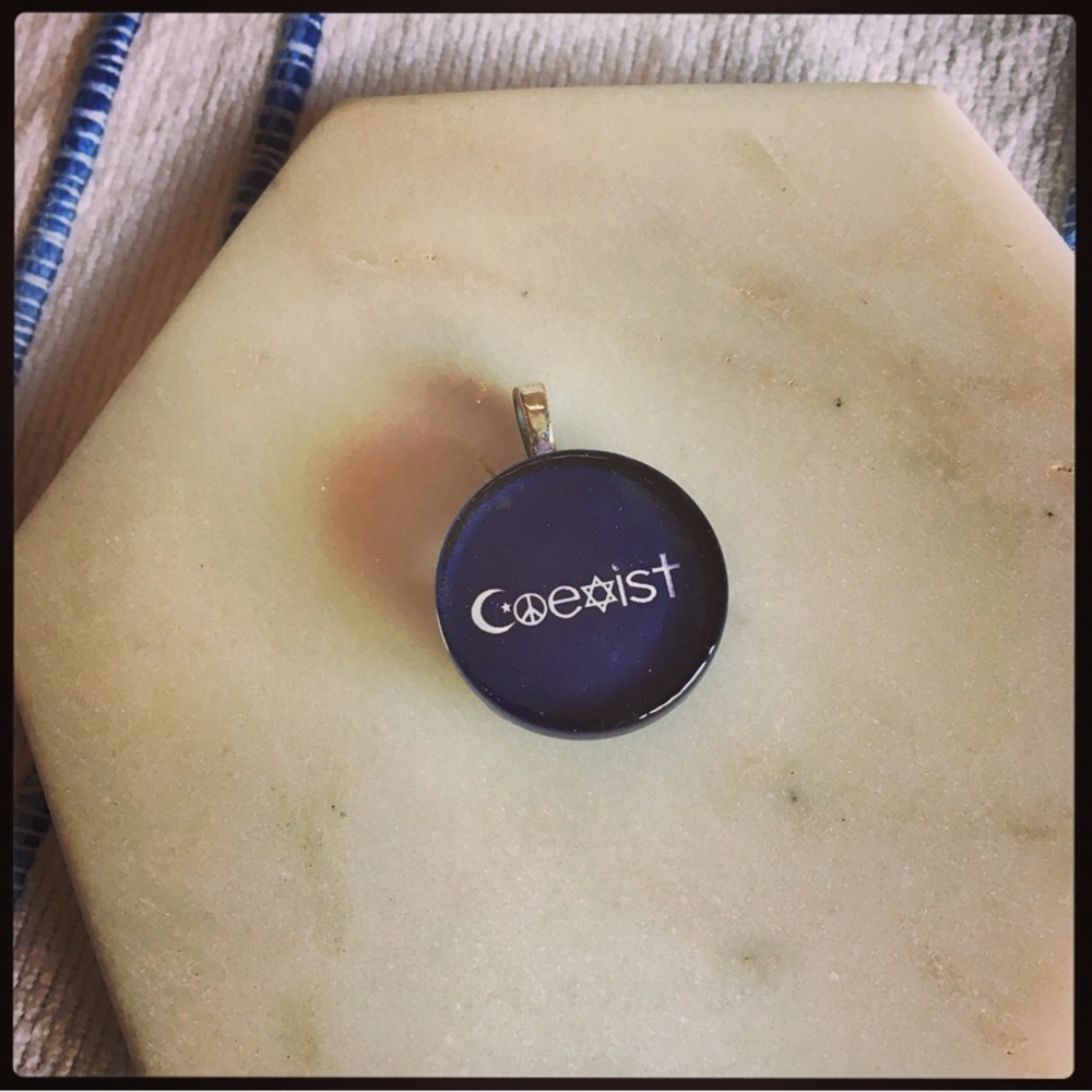 Coexist necklace pendant